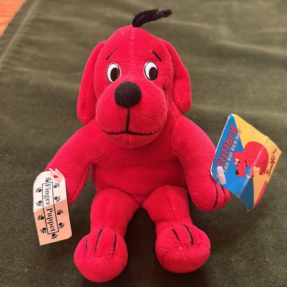 2 Clifford The Big Red Dog Scholastic Plush Stuffed Animal Dogs Finger Puppet - Picture 9 of 16